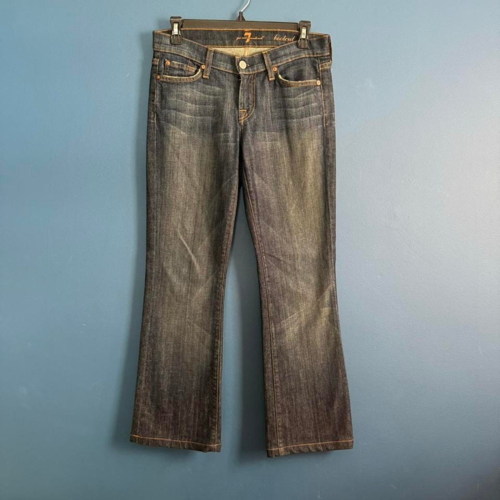 Y2K 7 For All‎ Mankind Bootcut Jeans Women's Size 26 Denim Low Rise Flare 2000s